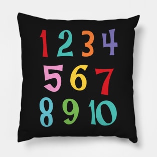 colourful numbers Pillow