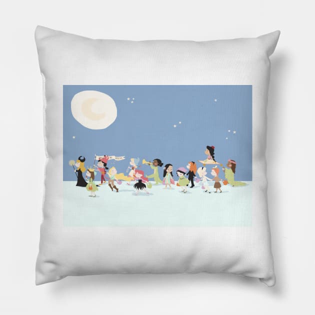 Halloween March 3 Pillow by littlemoondance