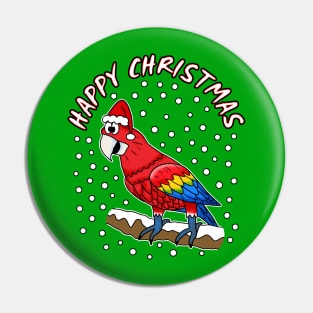 Christmas Parrot Birdwatchers Wildlife Funny Xmas 2021 Pin