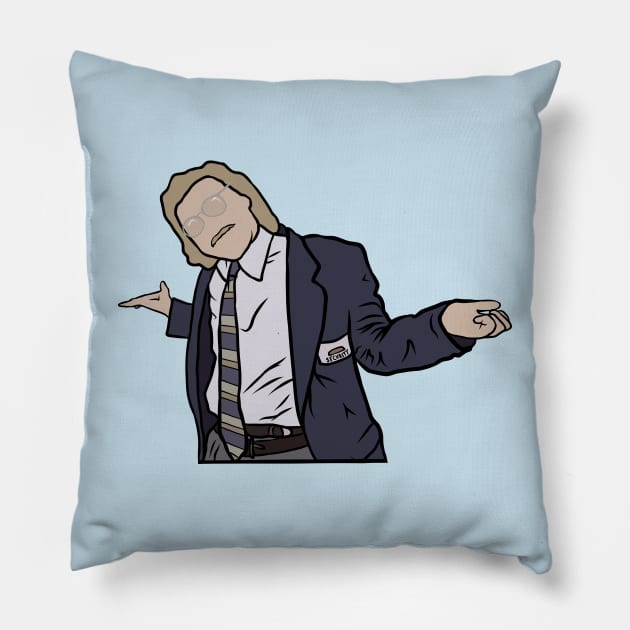 Security Guard Shrug Pillow by rattraptees