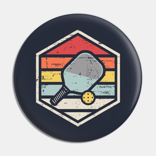 Retro Badge Pickleball Pin by rojakdesigns