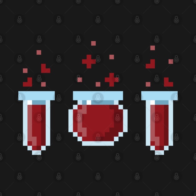 8Bit Health Potion, Red by Anna.Moore.Art