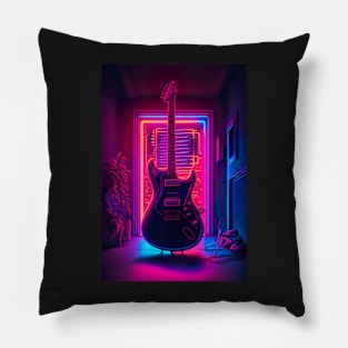 Cool Guitar Cyber Future Style Pillow