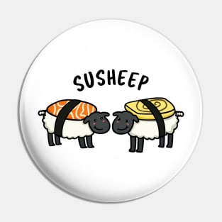 Susheep Cute Sushi Sheep Pun Pin