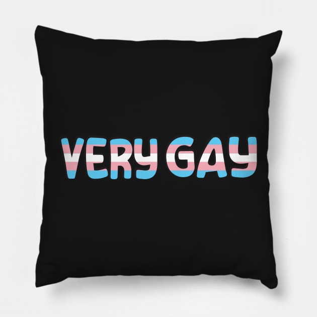 Very Gay - Trans Pillow by LaLunaWinters