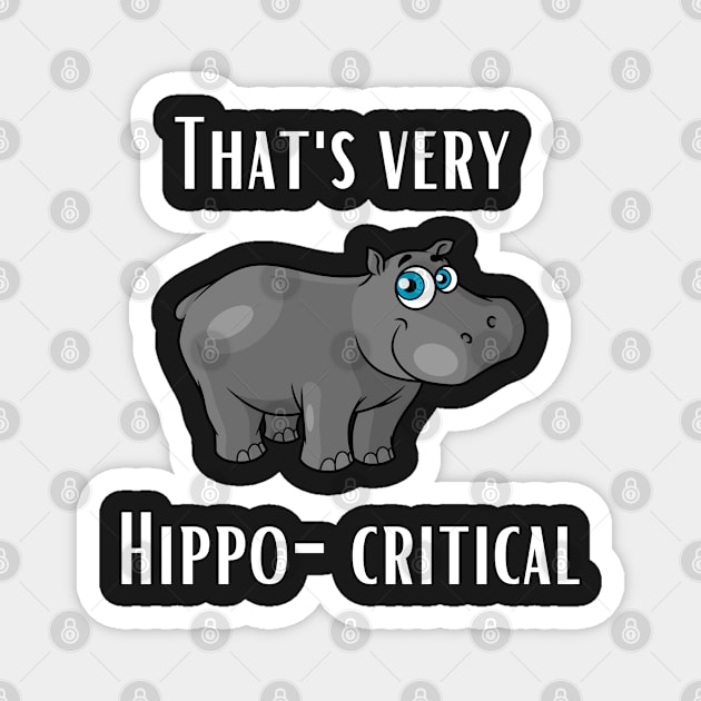 Animal Hippo Pun Magnet by Felicity-K