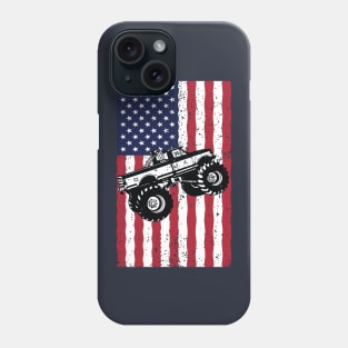 American Flag Monster Truck Phone Case