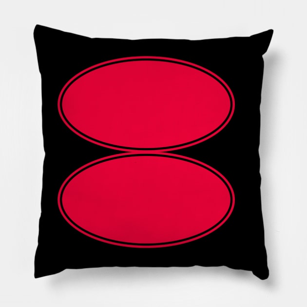 Two Red Circles Pillow by Circles-T