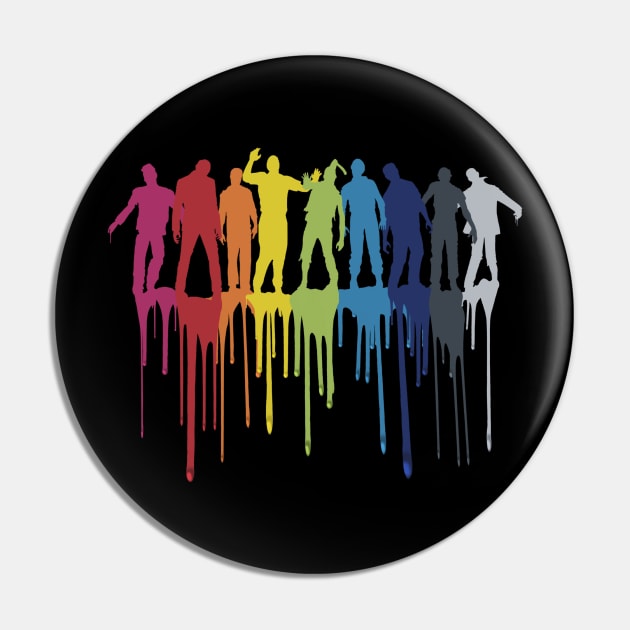 Rainbow Zombie Shuffle: Version One Pin by Psitta