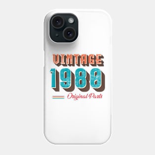 Vintage Retro 1980 40 Years Old 40th Birthday Gift Phone Case