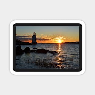 Fort Pickering Lighthouse Winter Island Salem MA Sunrise Magnet