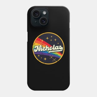 Nicholas // Rainbow In Space Vintage Grunge-Style Phone Case