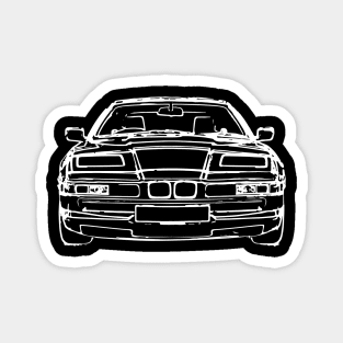 White E31 Car Sketch Art Magnet