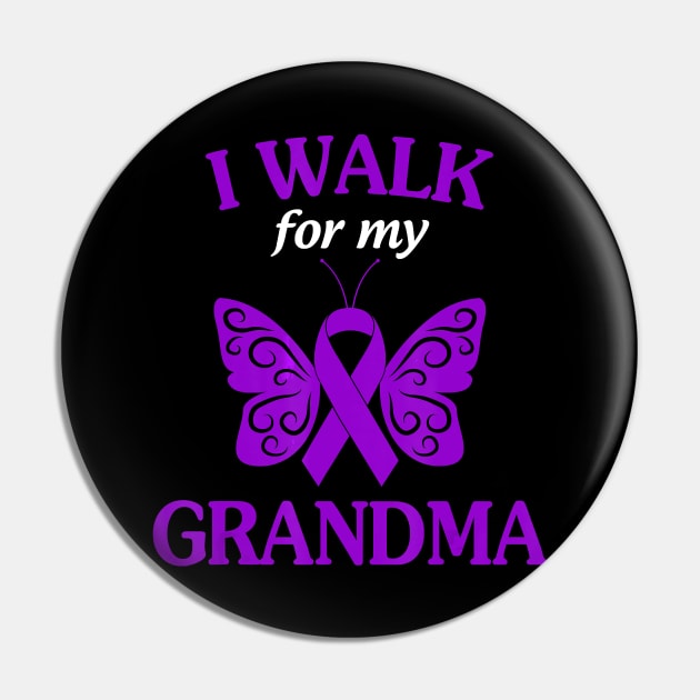 I Walk For My Grandma Alzheimer Awareness Gift Pin by thuylinh8