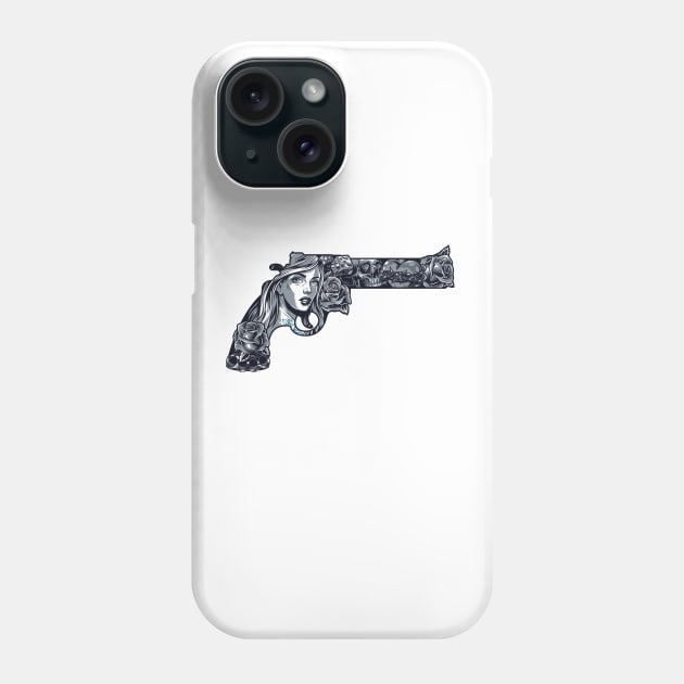 Chicano Gun Phone Case by Mako Design 