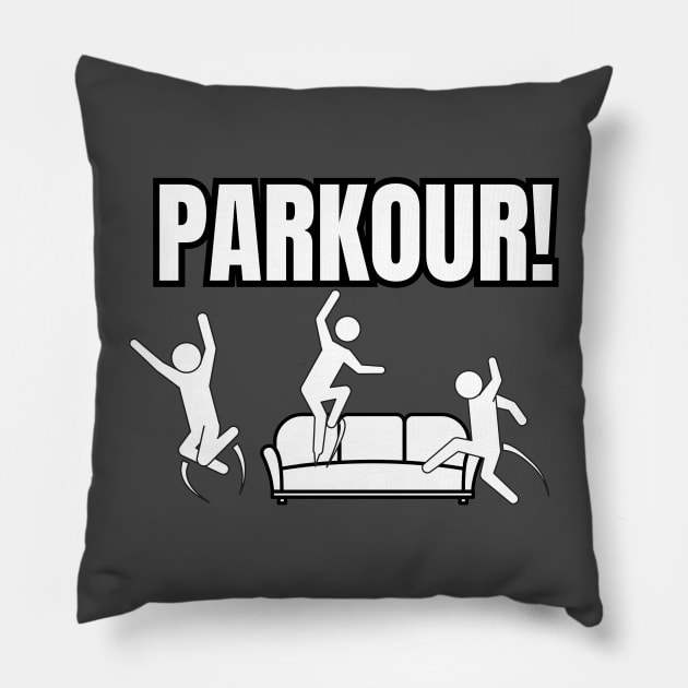 Parkour! Pillow by Spatski