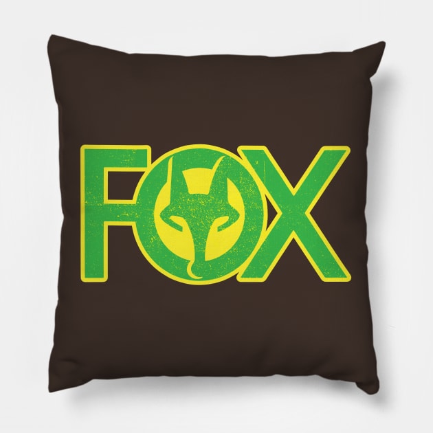 Fox '73 Yellow/Green Pillow by NeuLivery