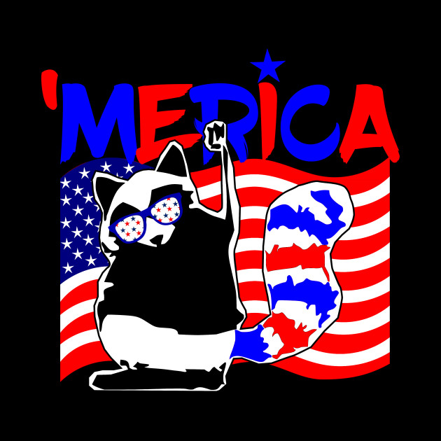 4th of July 'Merica Funny Raccoon - 4th Of July - Tote ...