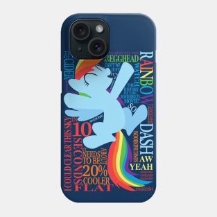 Many Words of Rainbow Dash Phone Case