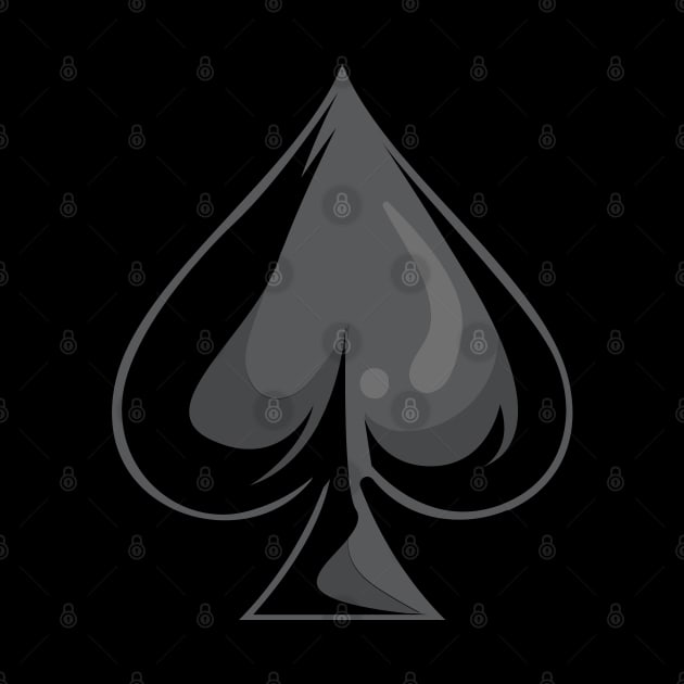 Ace of Spades - Cool Poker Heart Symbol by Shirtbubble