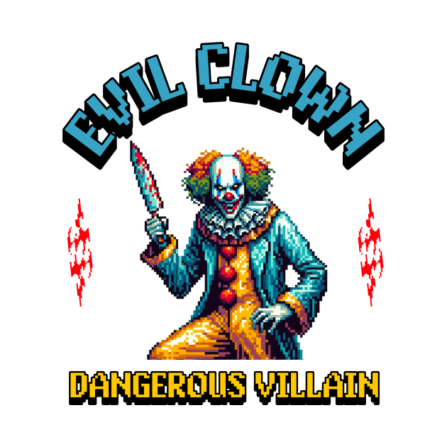 scary evil clown villain by Dracoola