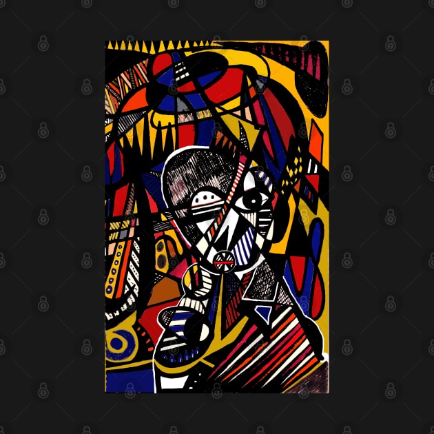 "Thinking the Impossible in an Improbable State" - Abstract Expressionist Avatar by Tony Cisse Art Originals