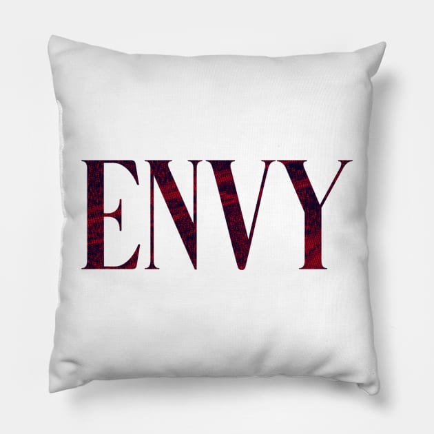 Envy - Simple Typography Style Pillow by Sendumerindu