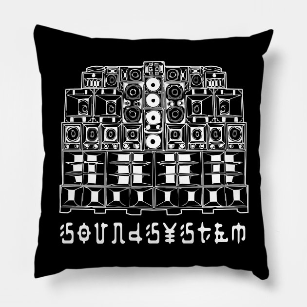 Soundsystem Speaker Wall Pillow by T-Shirt Dealer