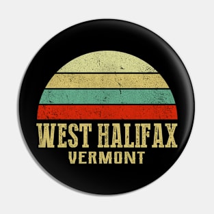 WEST HALIFAX VERMONT Vintage Retro Sunset Pin