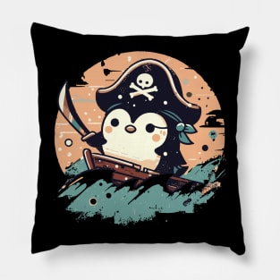 Penguin pirate cute kawaii Pillow