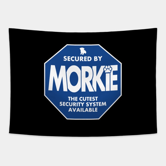 Morkie Security Service - Blue Tapestry by ZZDeZignZ