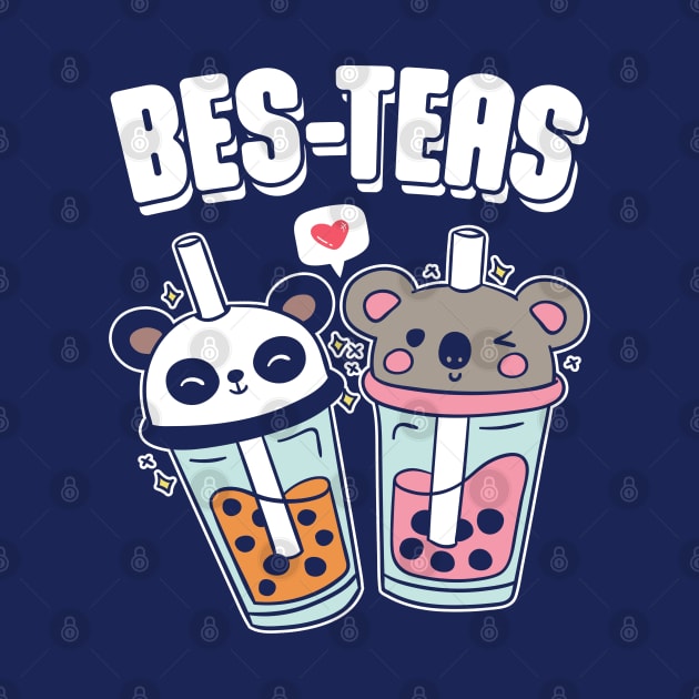 Bes-Teas Cute Bubble Tea Kawaii Panda And Koala by Wasabi Snake