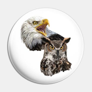 American Pigargo and American Owl Pin