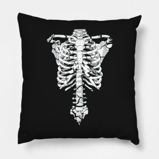 cracked skeleton costume Pillow