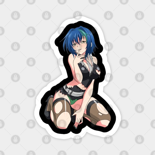 anime girl blue hair Magnet by M-HO design