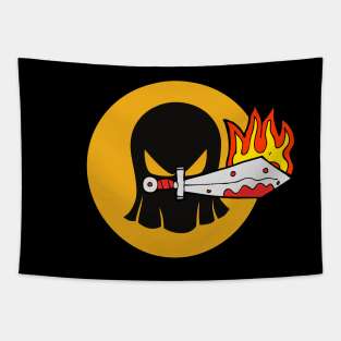 ghost with fiery knife Tapestry