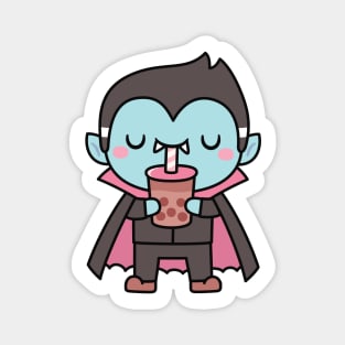 Cute Vampire Sucking Bubble Tea Magnet