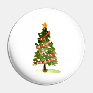 Watercolor Christmas trees Pin