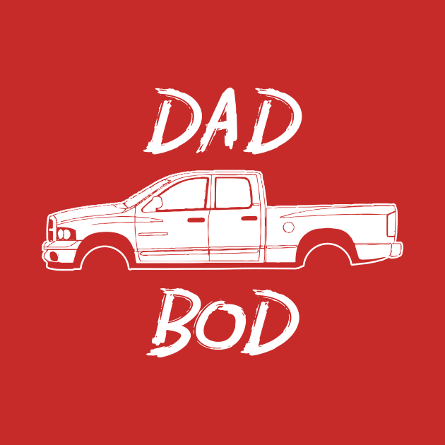 Dodge Ram Pickup Truck Dad Bod Funny Shirt by SubieDad