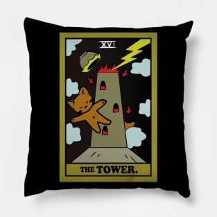 TAROT CARDS | THE TOWER. | CAT Pillow