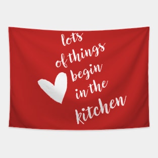 Good Things Begin In The Kitchen Tapestry