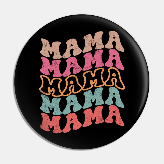 Mother's Day 2024 - Mama Retro Groovy Pin by retroparks