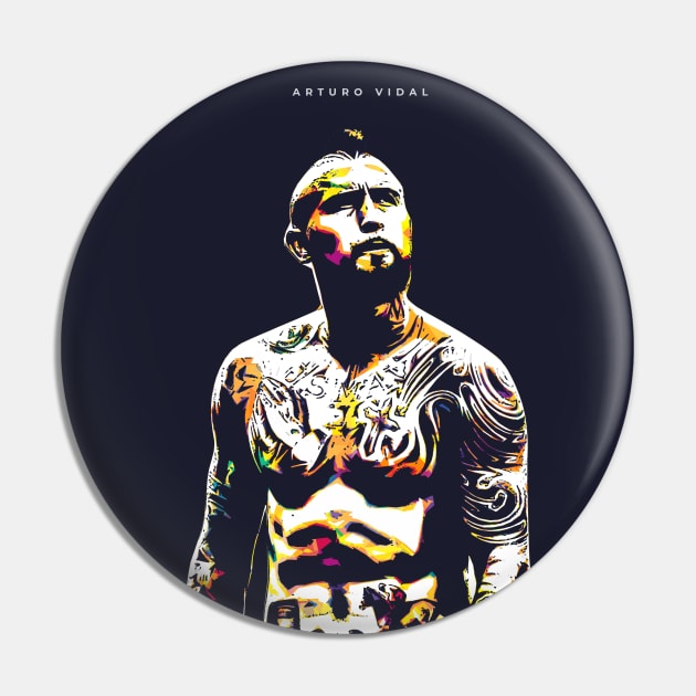 Arturo Vidal Pop Art Pin by Creativedy Stuff