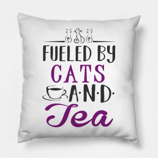 Fueled by Cats and Tea Pillow