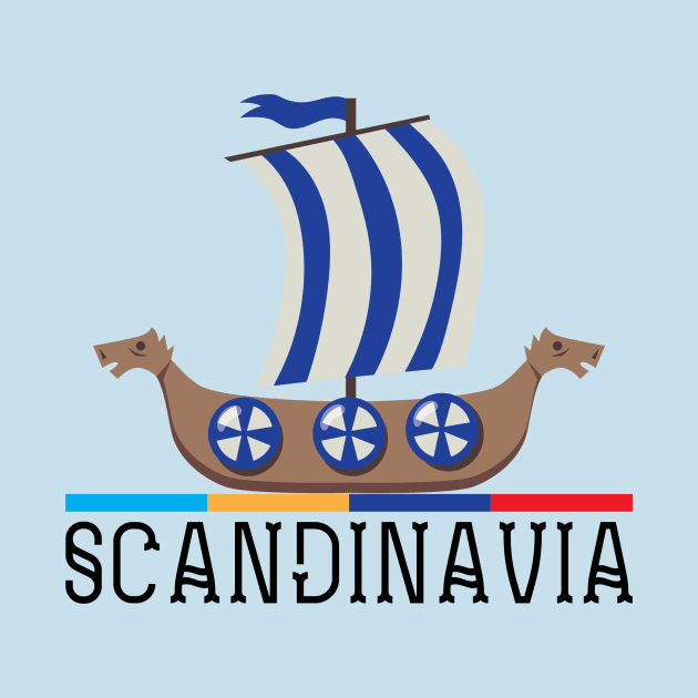 scadinavian ship for nordic countries lovers, Summer shirt by norwayraw