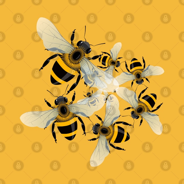 Bee inspiraled by Ricogfx