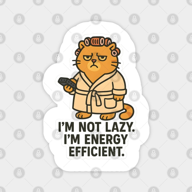 I'm Not Lazy. I'm Energy Efficient. Magnet by meowsterpaws