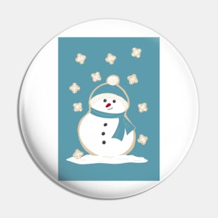 Vintage Christmas Snowman Cookie with Snowflake Cookies Pin