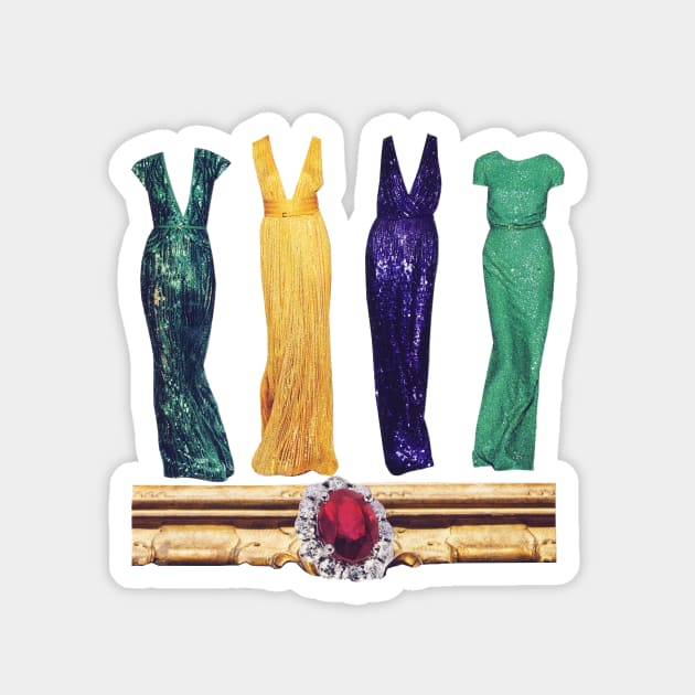 Four Dresses Magnet by Luca Mainini