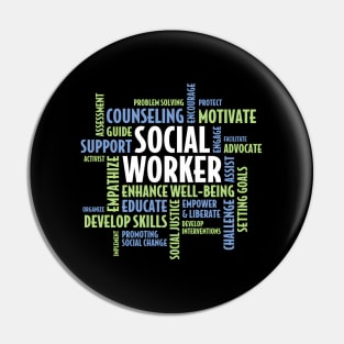 Words - Lcsw Social Work Month For Social Worker Pin